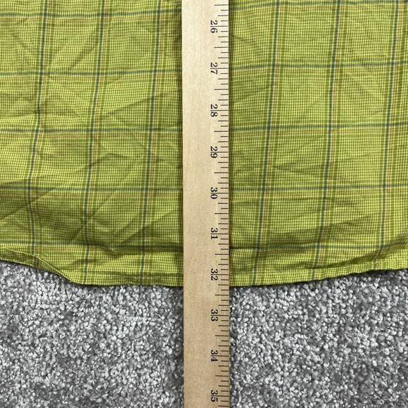 Eddie Bauer Button Down Shirt Mens Large Tall Plaid Cotton long Sleeve Green - Picture 10 of 13